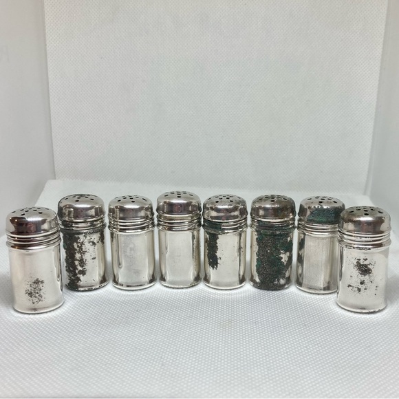 Vintage Other - Set of 8 Silver Plated W.M.Co #4 Personal Salt and Pepper Shakers Vintage